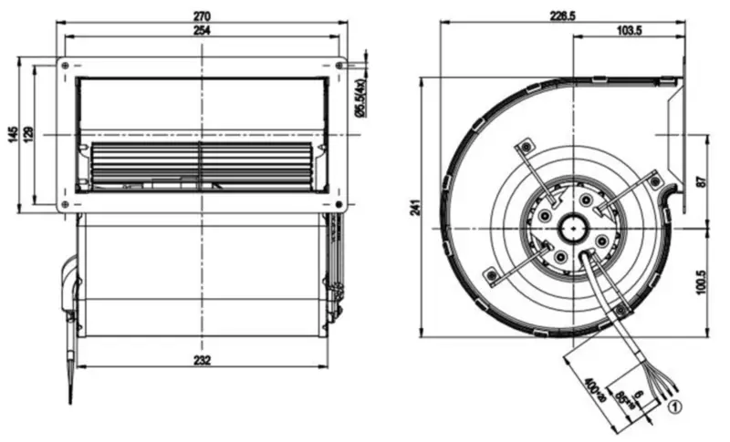 Ebmpapst D4E160-EG06-07 tuuletin