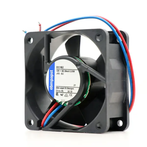 Koko 60 x 60 x 25mm 12 V DC Ilmavirta 21m3/ h 2500rpm 612NLE Ebmpapst jäähdytyspuhallin