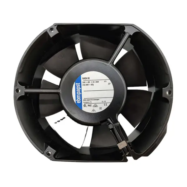 koko 150 x 172 x 51mm 24 V DC ilmavirta 480m3 / h 4000rpm 6424H ebmpapst jäähdytystuuletin