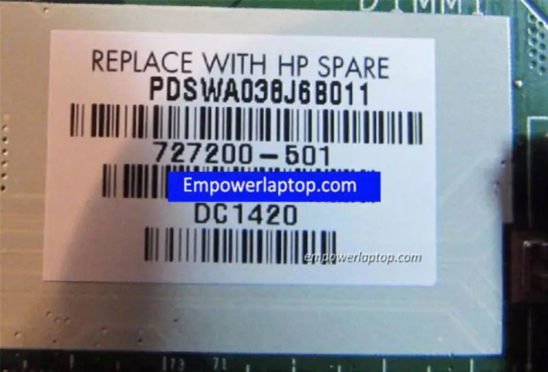 HP 14 TOUCHSMART A6-5200 727200-501 -emolevy 727200-501