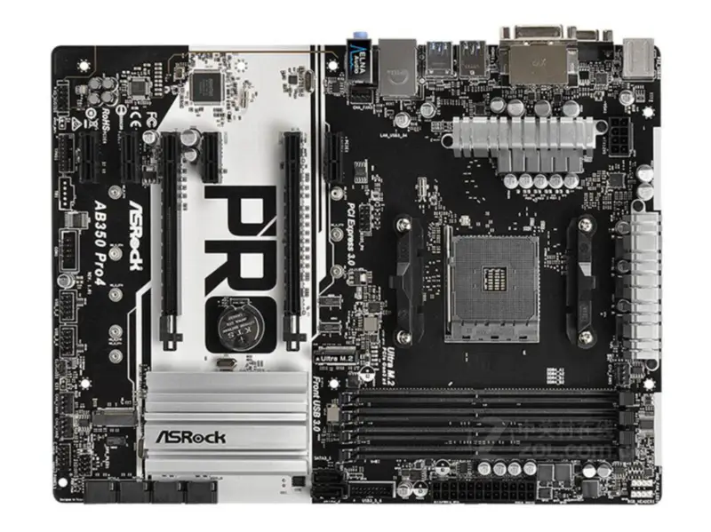 ASROCK AB350 Pro4 -emolevy (vain emolevy)