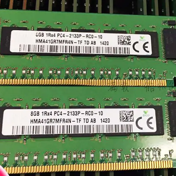 2kpl Hma41gr7mfr4n-tf Ram Sk Hynix 8gb Ddr4 2133mhz Ecc Reg 1rx4 Pc4-2133p palvelinmuistiin