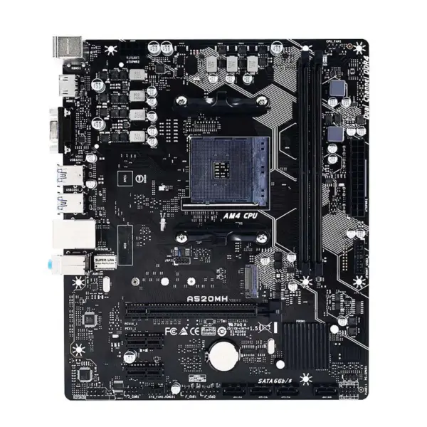A520mh Biostar-emolevylle A520 Socket Am4 64gb Ddr4 M.2 Micro Atx -emolevyyn