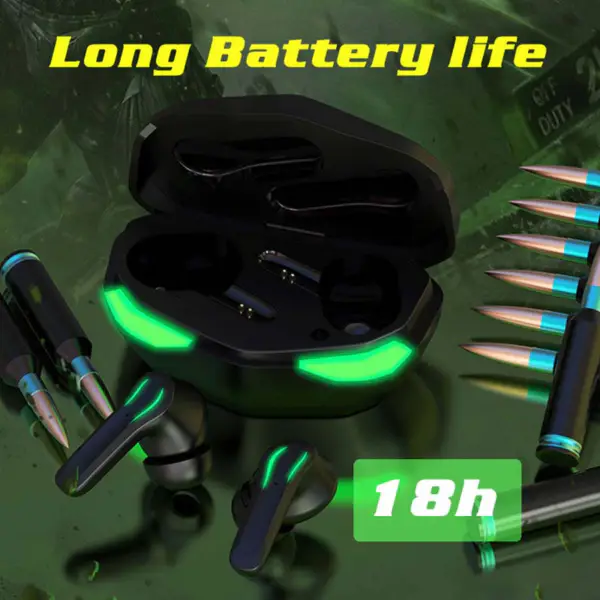 2023 Mobile Handsfree langattomat kuulokkeet 65ms Low Latency Gaming Headset Melunvaimennus D17 Tws korvanapit