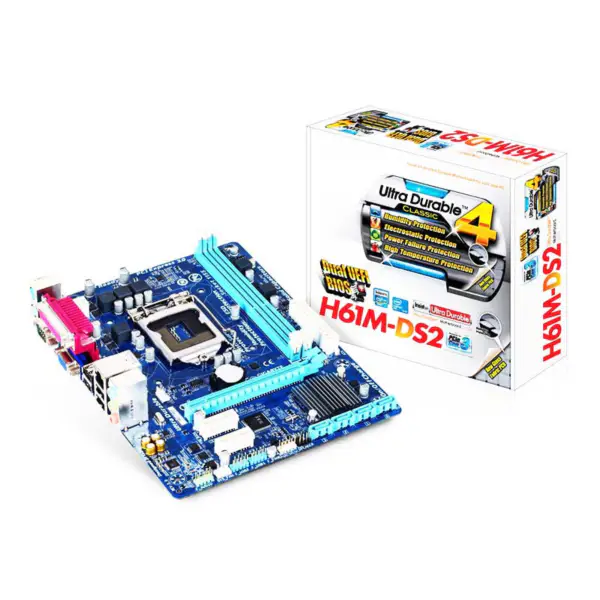Gpu emolevy H61 Ddr3 Lga1155 I3 I5 I7 Sata2.0 1333 Dram H61m Ds2 H61m Ds2