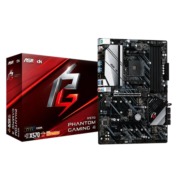 AsRock-emolevy Am4 Socket 2000 3000 4000 G-sarja 5000 ja 5000 G-sarjan prosessori X570 Phantom Gaming 4