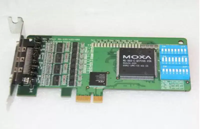 MOXA CP-118EL 8 PORTIN RS-232/422/485 PCIe SERIAL CARD -teollisuusemolevy (8 porttia)