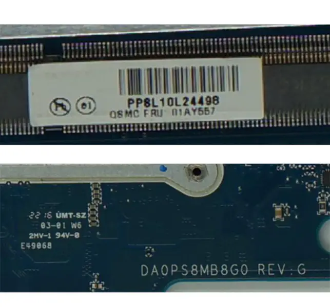 DA0PS8MB8G0 Lenovo Thinkpad 13 kannettavaan tietokoneeseen Emolevy FRU 01AY547 01AY557 01AV598 SR2EY I5-6200U DDR3L