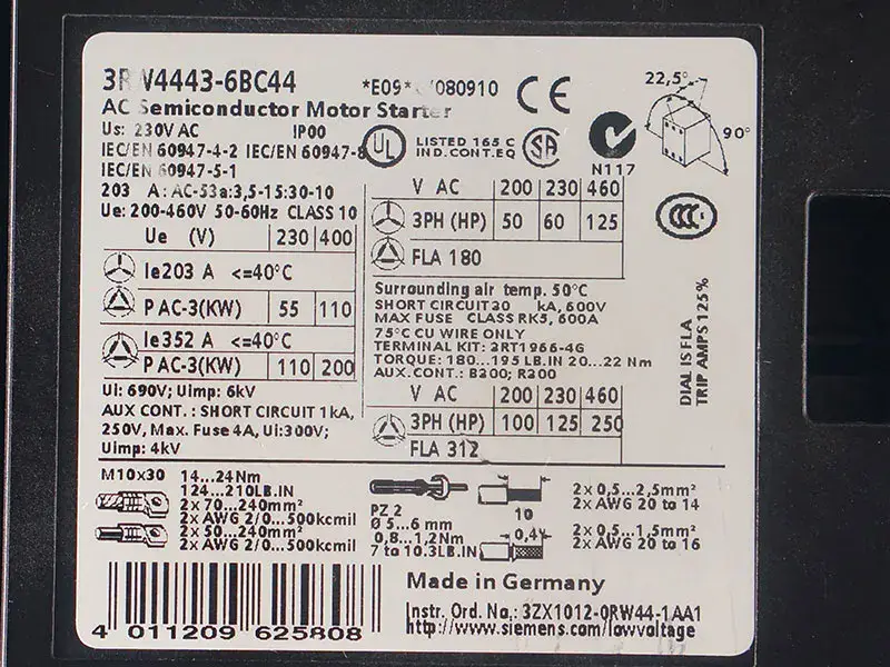 SIEMENS 3RW4443-6BC44 pehmokäynnistin