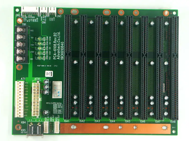 Advantech IPC-6608 PCA-6108 Rev.B2 8-paikkainen teollinen taustakorttijärjestelmäpiiri