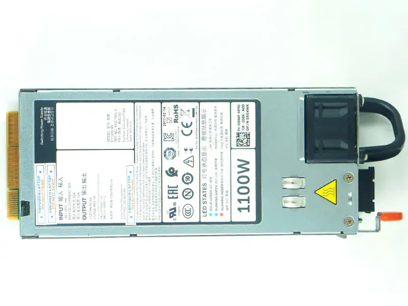 1100W DC virtalähde PSU Dell R620 R630 R720 R730XD R520 NX3200 1100W 5G4WK Y1MGX E1100D-S0