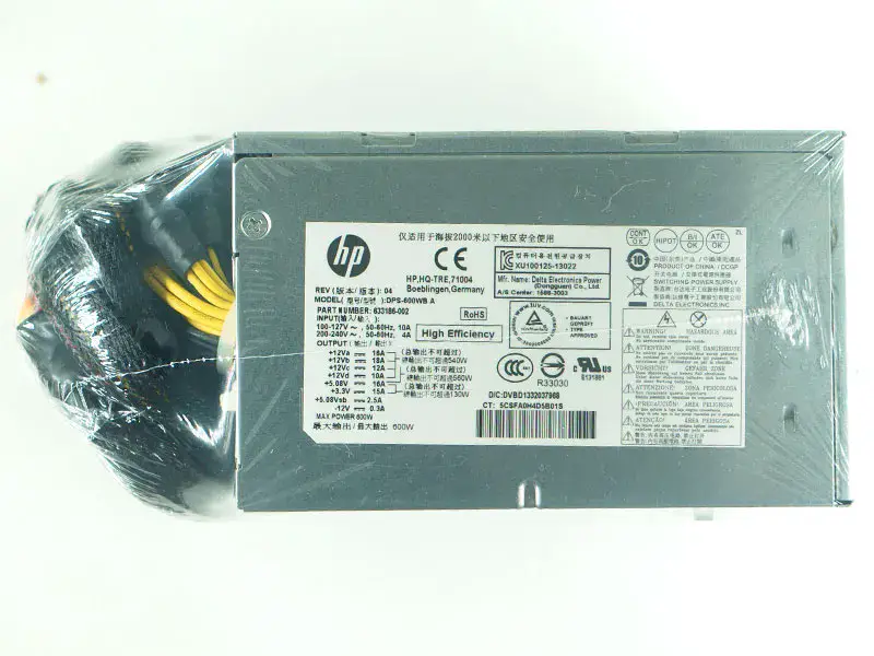 633186-002 DPS-600WB A 600W HP ENVY 810 Phoenix h9-1400t CTO -virtalähde HP ENVY 810 Phoenix h9-1400t CTO:lle