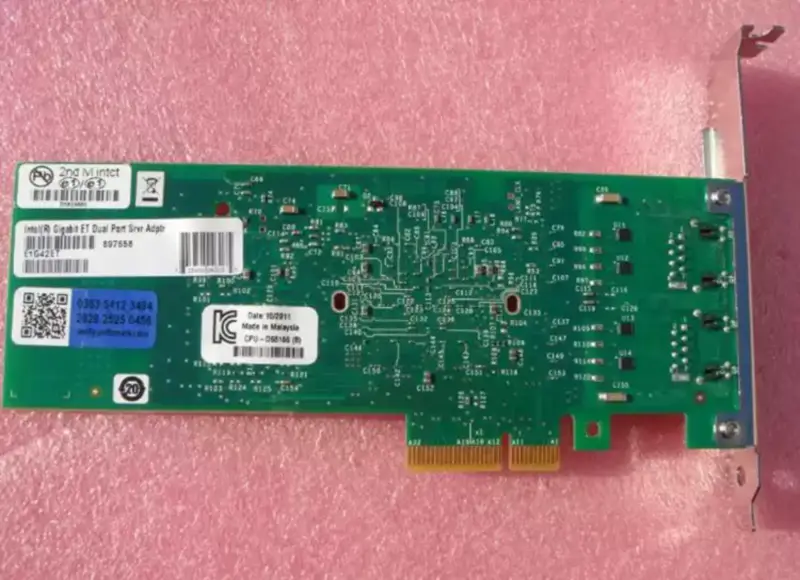 Intel E1G42ET E1G42ETG1P20 Kaksoisporttinen 82576 PCI-e Gigabit Ethernet -verkkokortti