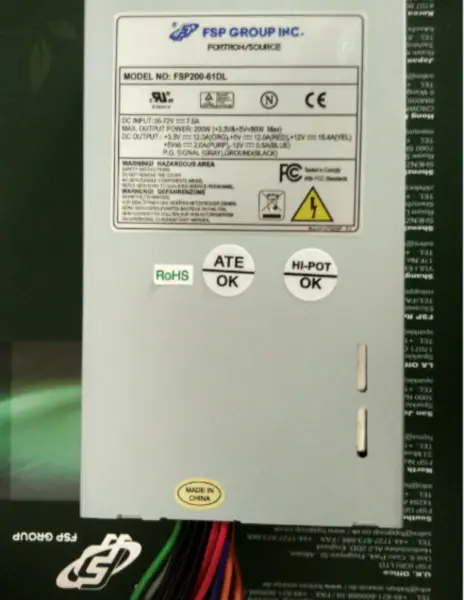 1U FLEX DC -virtalähde FSP200-61DL 36V-72VDC Sisääntulo