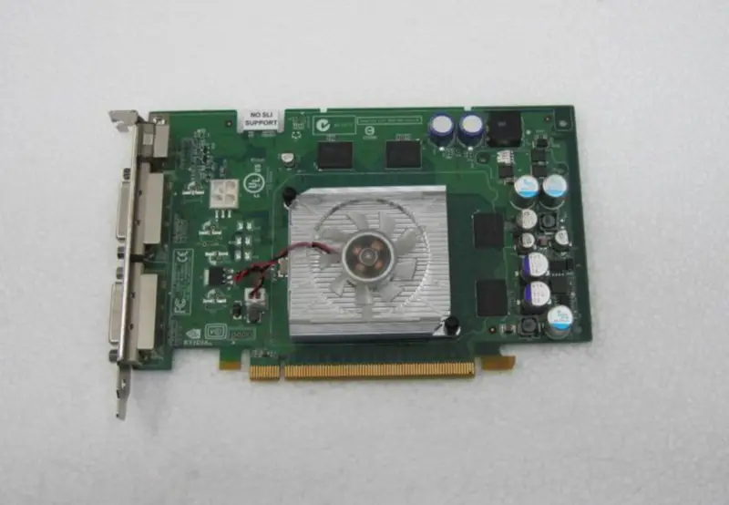 Quadro FX550 128M 128bit DDR3 PCI-E Professional -näytönohjain, jossa on kaksi DVI-liitäntää