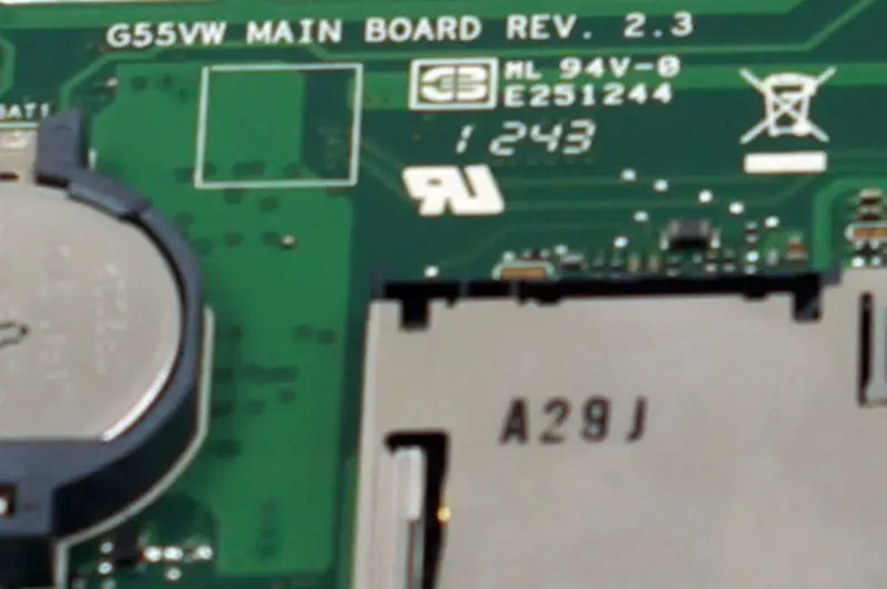 Asus G55VW -emolevy