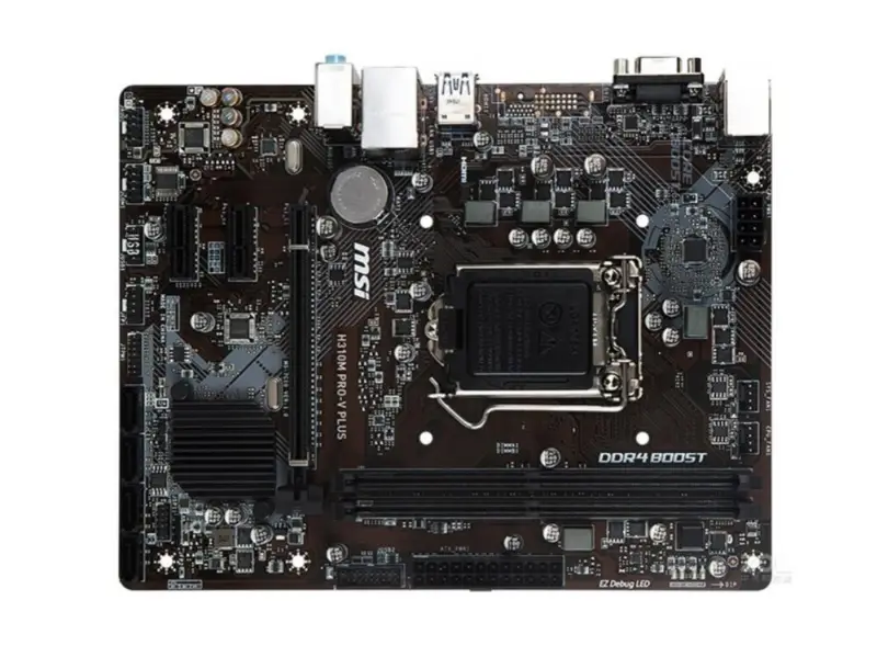 MSI H310M PRO-V PLUS -emolevy Socket AM4 DDR4 Intel H310M H310M H310M USB3.0:lle