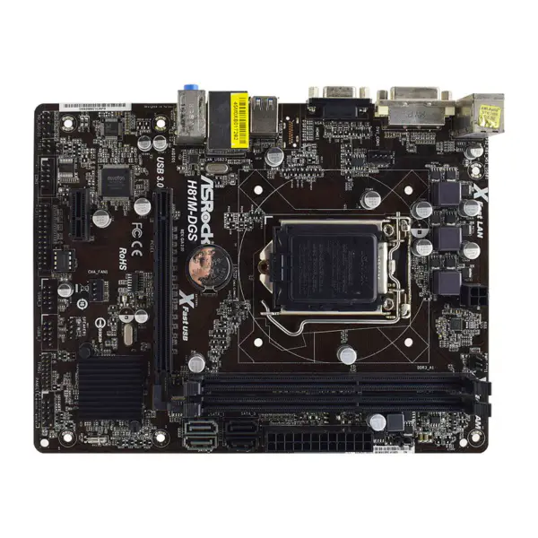 ASRock H81M-DGS R2.0 emolevy LGA1150 DDR3 16GB (Koko: 17.3*22.6)
