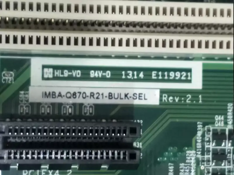 IEI IMBA-Q670-R21 REV 2.1 006B216-00-210-RS Teollisuuden laitteiden emolevy