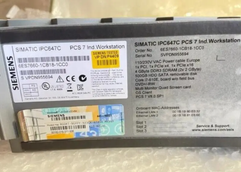 SIEMENS Simatic IPC647C -teline-tietokone 6ES7660-1CB18-1CC0