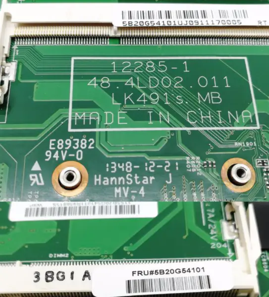 FRU:5B20G54101 Lenovo K4450 K4450A kannettavan tietokoneen emolevyyn, jossa SR1EF I5-4210U 12285-1 48.4LD02.011 emolevy 2 G