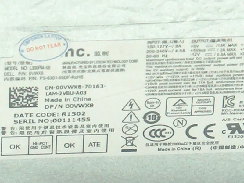 Dell L300PM-00 HK400-14FP Virtalähde