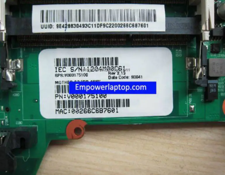 Toshiba L510 L532 V000175100 emolevy