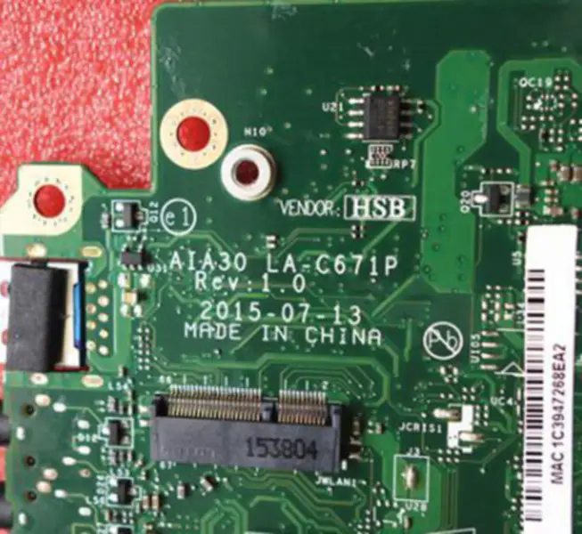 Lenovo S200Z C2000 AIO-emolevy N3700 AIA30 LA-C671P IBSWSC 03T7441 emolevy pääkortti