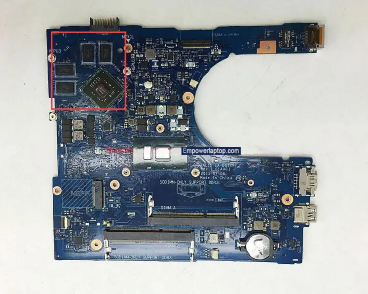 Dell 5559 AAL15 LA-D071P -emolevy 5559 AAL15 LA-D071P