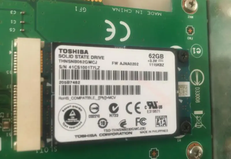 MICRO-STAR MS-4227 VER:1.0 Solid State Drive -sovitin 62G SSD-levyllä varustettuna