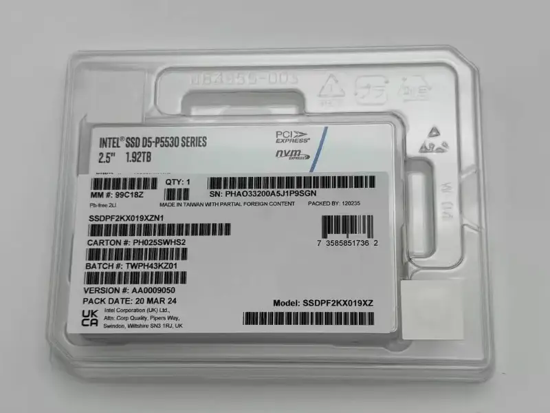 Intel P5530 -sarjan SSD-levy
