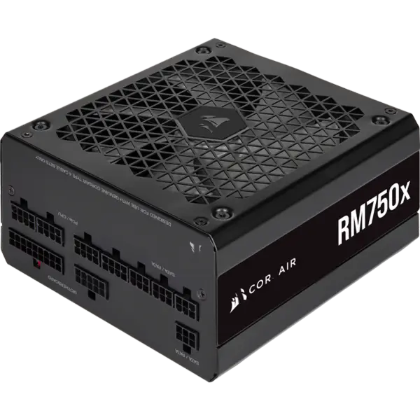 Cors Air virtalähteet yksiköt Psu Rm750x 750w Gold sertifiointi koko moduuli tuuletin Start-stop älykäs herätys Rps0123