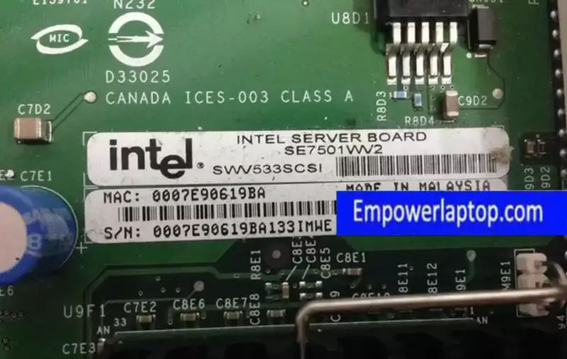 Intel SE7501WV2 dual 320MSCSI-kortti RAID Sever -emolevyllä varustetulla emolevyllä