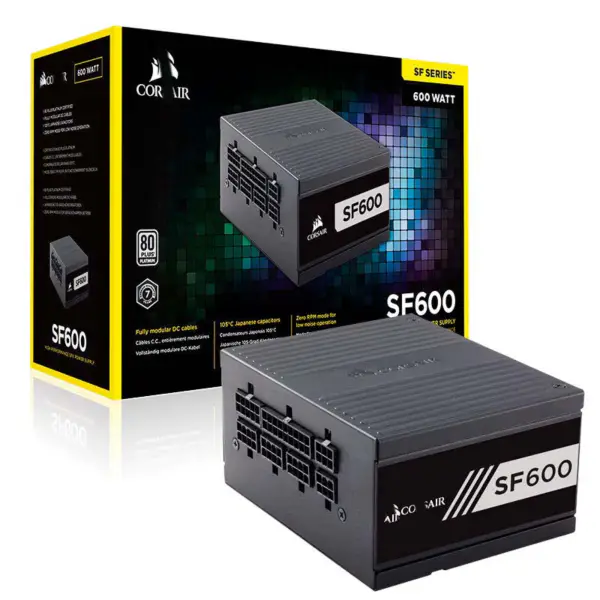 Cors Air-sarjan tietokoneen virtalähde 600w Sf600 Sfx Pfc Sf750 750w