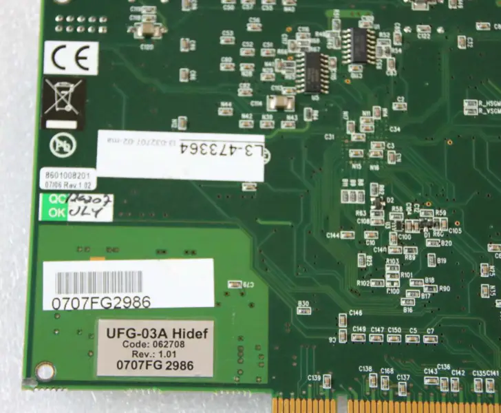 UNIGRAF UFG-03A Hidef UFG-03 PCI-kortti DAQ-kortti