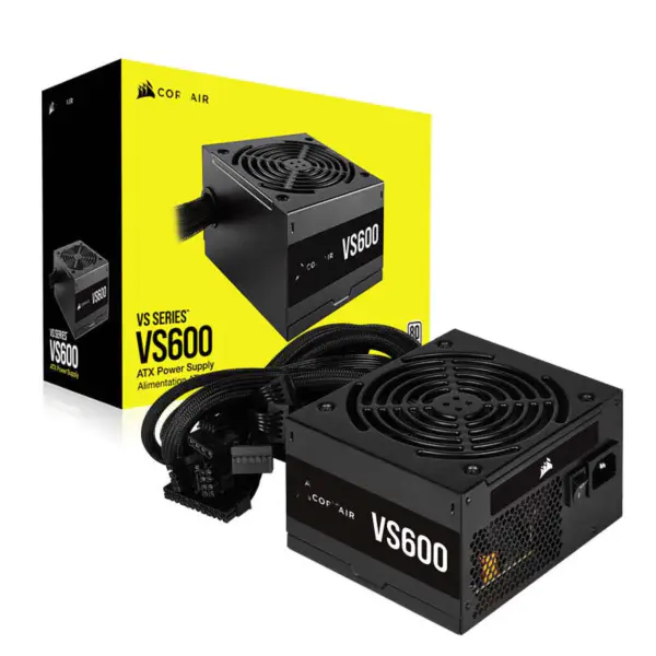 Cors Air Power Pc virtalähde Vs600 600w Atx virtalähde 80 Plus kompakti koko hiljainen 12cm tuuletin Rps0038