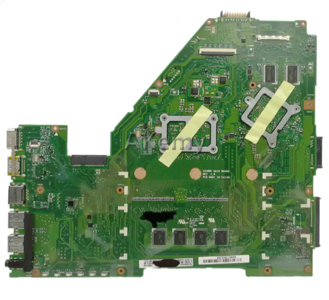 Asus X550WE kannettavan tietokoneen emolevy, jossa on 4G RAM-muistia E1-CPU