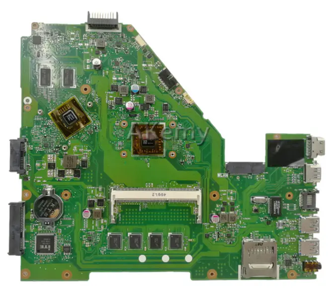 Asus X550WE kannettavan tietokoneen emolevy, jossa on 4G RAM-muistia E1-CPU