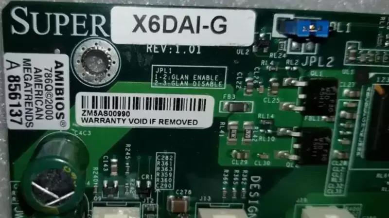 SuperMicro X6DAI-G-emolevy Socket 604 Dual Xeon 800 FSB