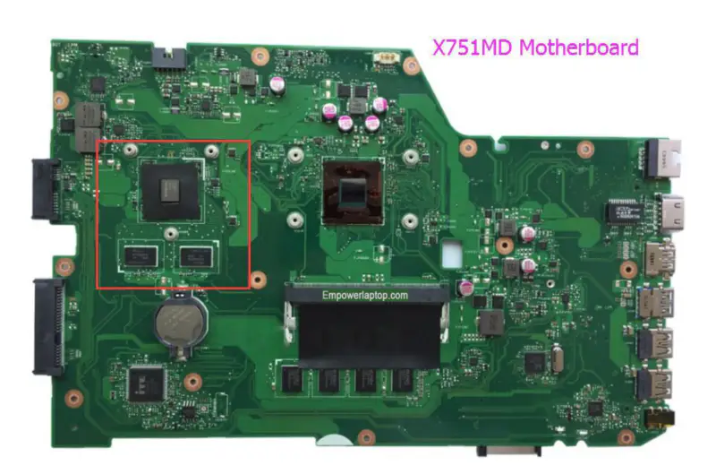 Asus X751M X751MD REV2.0 -emolevy Asus X751MM X751MD REV2.0 -emolevy