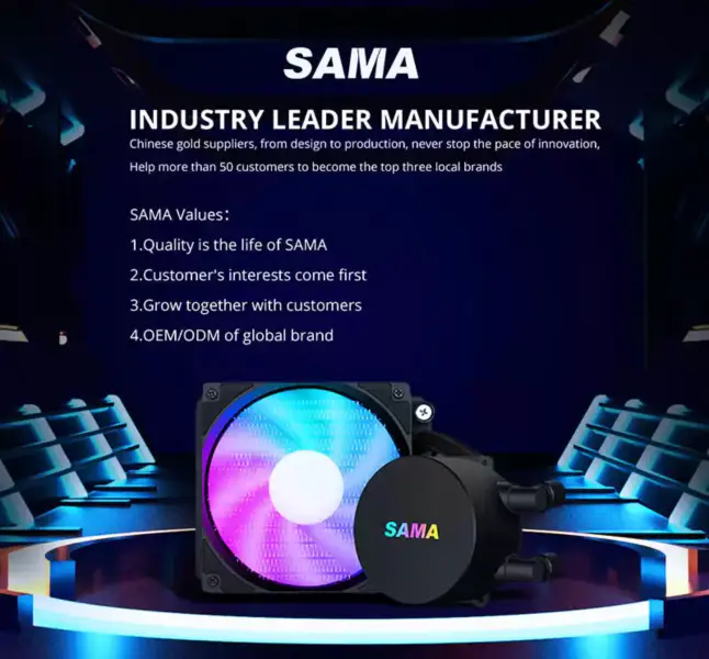 Sama 120mm jäähdytin Cpu Liquido Intel Cpu jäähdytin lämpötilalla Gaming tietokoneen nestejäähdytin