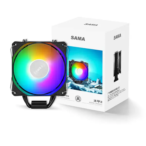 Sama 122 * 75 * 158mm 4 Heatpipes Cpu ilma jäähdytin Frgb Cpu jäähdytin
