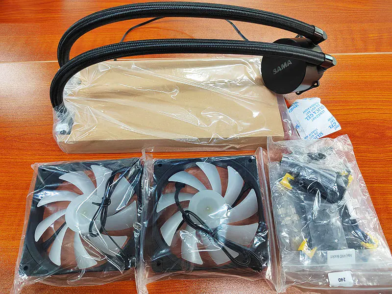 Sama 240mm integroitu Cpu-vesijäähdytysnesteen jäähdytin, jossa on valo