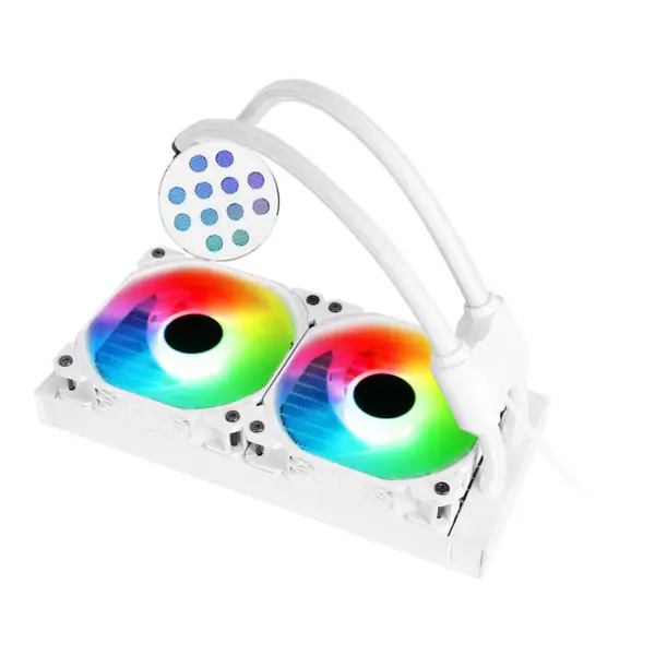 Sama 24cm Aio Cpu jäähdytin jäähdytin kupari näyttö vesi nestejäähdytys Pc Cpu jäähdytin Rgb hehkua alemman melun pumppu