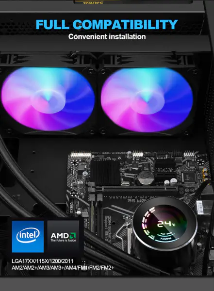 Sama 360mm Aio Cpu nestejäähdytysvesijäähdytyspaketti Pc-järjestelmä Lcd-näyttöön
