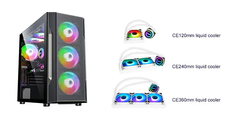 Sama 36cm Aio Cpu jäähdytin jäähdytin kupari näyttö vesi nestejäähdytys Pc Cpu jäähdytin Rgb hehkua alemman melun pumppu