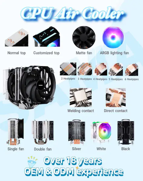Sama 4heatpipes Cpu Heat Dissipation Cpu Air Cooler Rgb Amd Intel yhteensopivuus