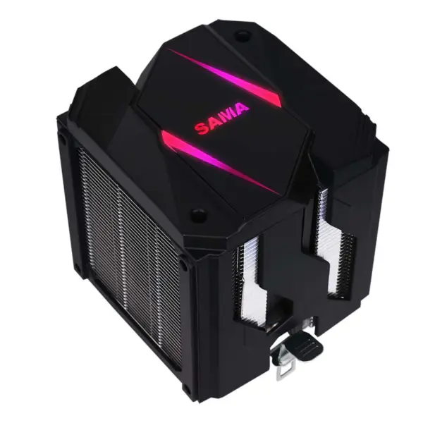 Sama 9cm Dual Tower Air Cooler Muokattavissa Argb Top Cover Cpu jäähdytin musta / hopea Pieni mutta tehokas Cpu Air Cooler