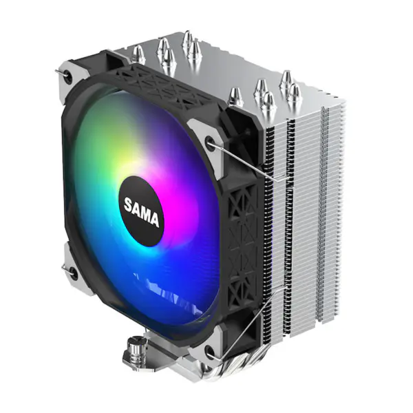 Sama Am4 Am5 Cpu ilmajäähdyttimet 5 Electroplate lämpöputket prosessorin jäähdytys 115x/1366/1200/2011/2066/1700 ilmajäähdytin