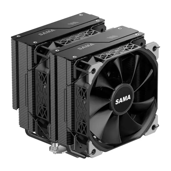 Sama Am4 Am5 Cpu Heatsink Cooler Vahva toiminnallinen tuuletin Double Fan Cooler Cpu-prosessorin jäähdytysjärjestelmä